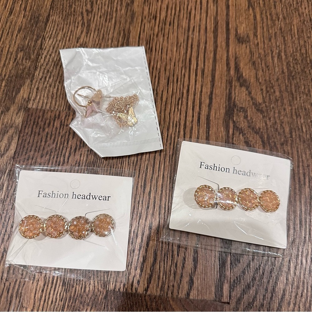 Hair Clips and Butterfly Jewelry Set
